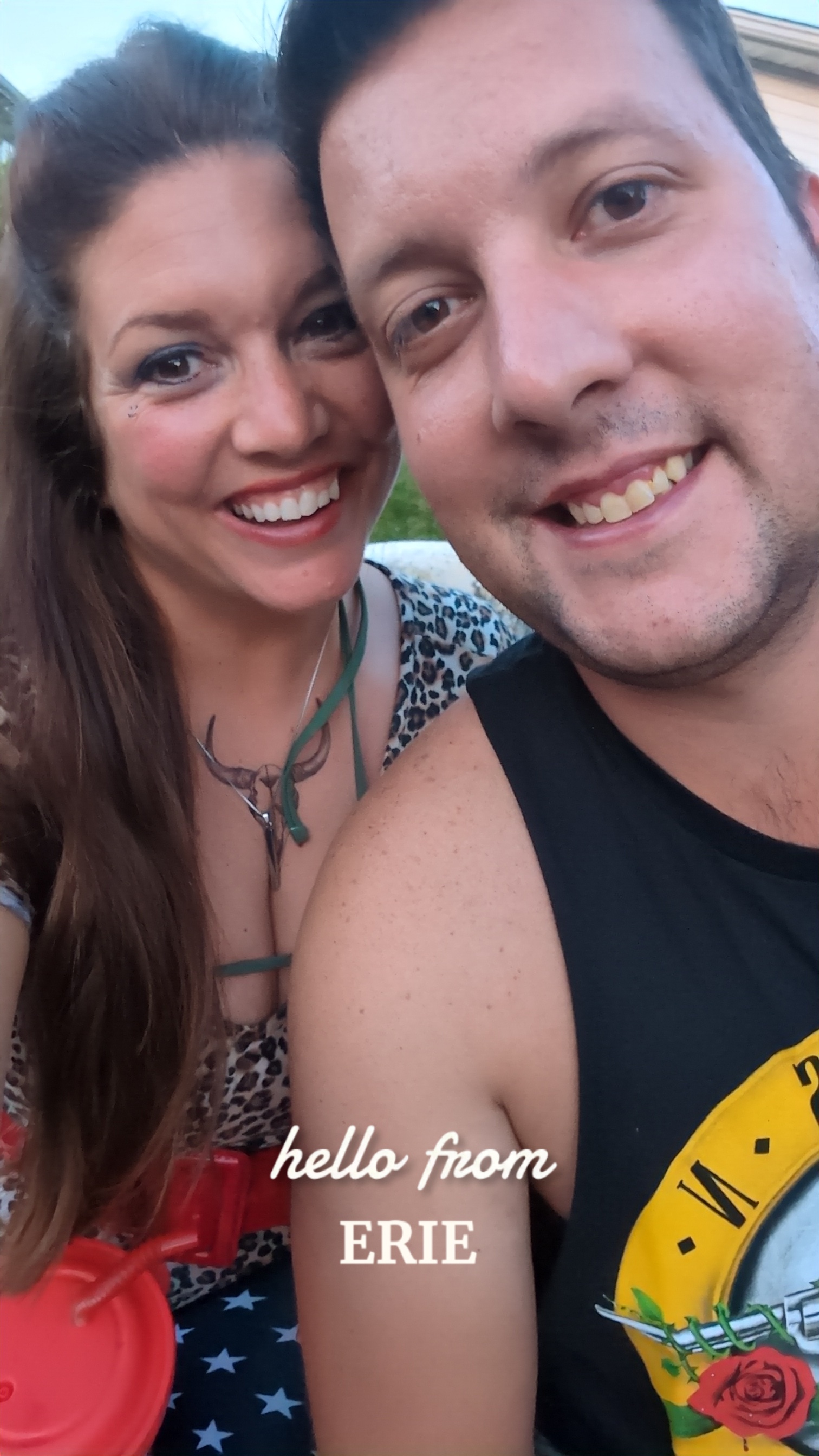 Hosts grinning ear to ear, hello from Erie